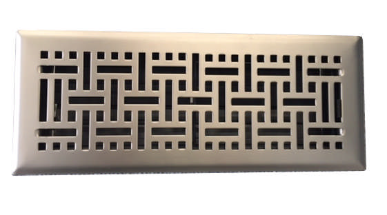 350.150 Floor Register Nickel W/ Damper