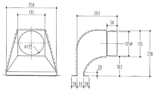 250.30 1/125mm Angular Adapt Rm0.4 Ins For Single 