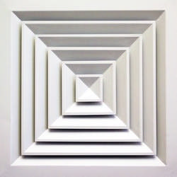 225.225 Metal 4 Way White Diffuser Fixed Louvre