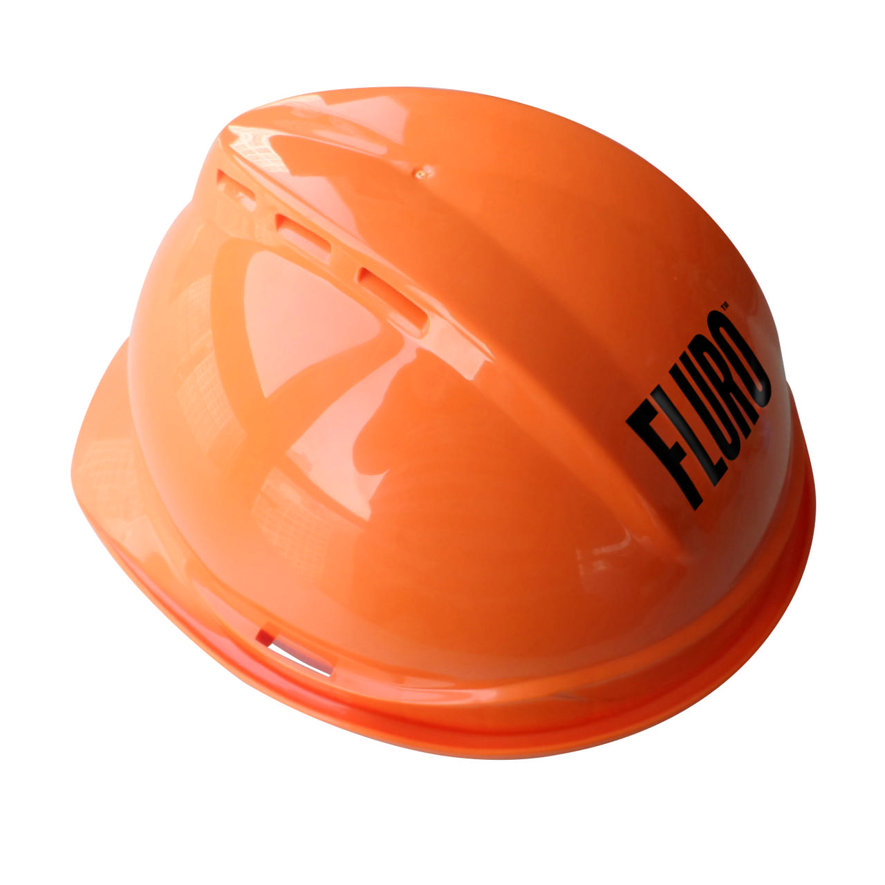 Fluro Safety Helmet; Orange 