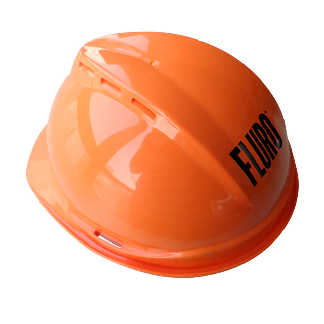 Fluro Safety Helmet; Orange 