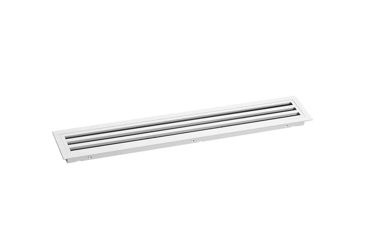 3-Slot Linear Diffuser Removable Core White