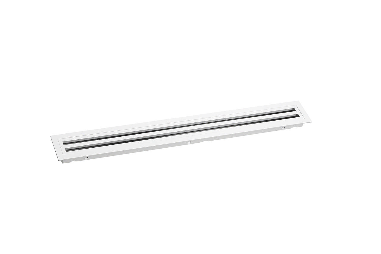 2-Slot Linear Diffuser Fixed Core White