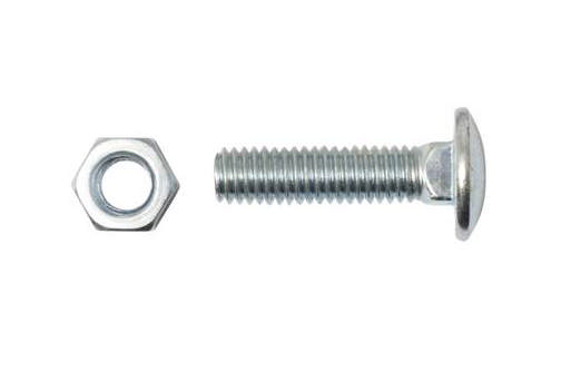 M10 x 25mm Bolt/Nut Cup HD Zinc Plated 