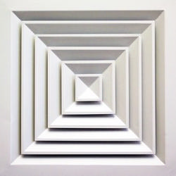 450sq Face 300sq Neck Metal Diff 4 Way Louvre