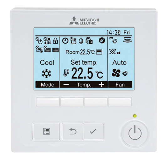 Mitsubishi Electric Wired Backlit Controller