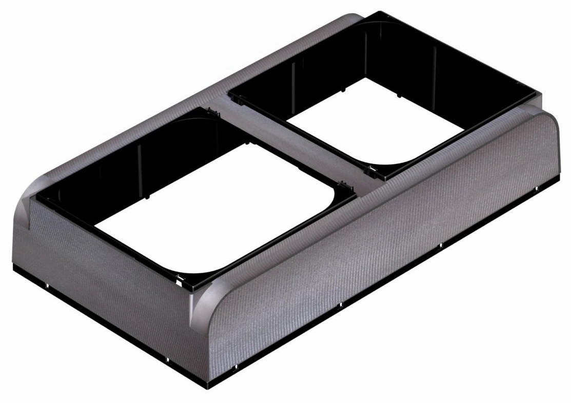 FASTCLIP R/A BOX 750 x 500 DOUBLE SPIGOT INS