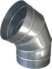 500mm Spiroduct Bend 45 Deg