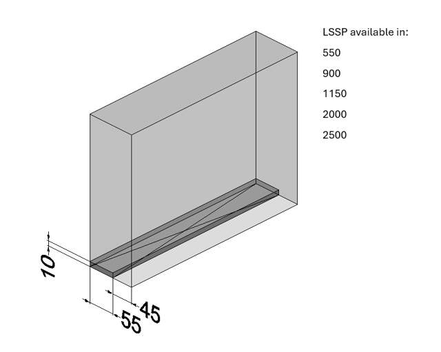 Single Slot Linear Metal Plate 5mm Ins 