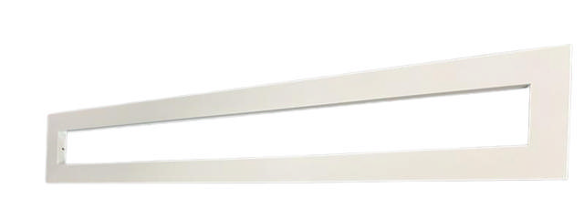Single Slot Linear Metal Diffuser Fixed Core White