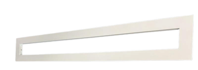 Single Slot Linear Metal Diffuser Fixed Core White