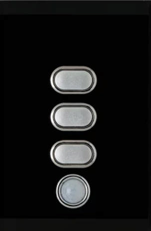 iLight Wireless Light Switch 3 Button Black