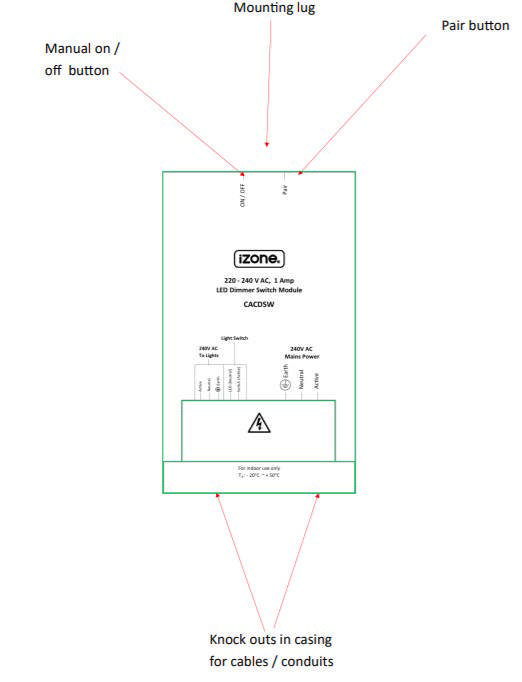 240V 1 AMP LED Dimmer